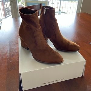Marc Fisher Brown High Ankle Booties (Size 8)